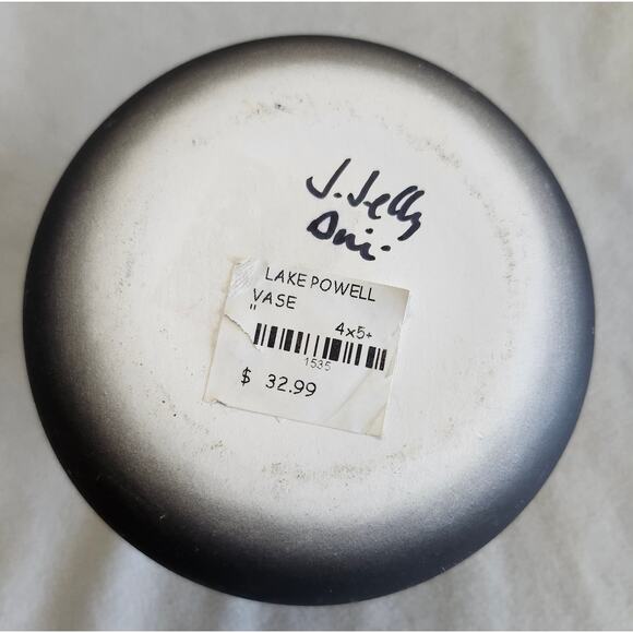 Native American Navajo Vase Signed J. Jelly Dineh Cactus Joshua Tree Southwest - Picture 10 of 10